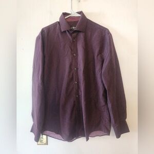 Mens society of threads slim fit dress shirt size medium 15 15 1/2